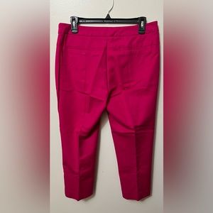 Women’s crop dress pants, magenta, size 10